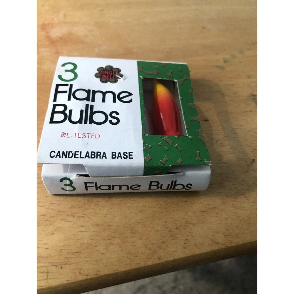 Vintage 3 Flame Bulbs In Original Package Unused